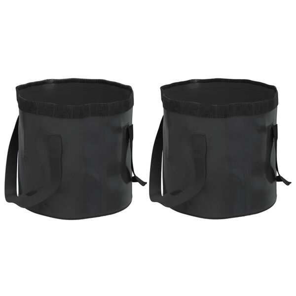 vidaXL Hopf&auml;llbara hinkar 2 st svart 20 L PVC