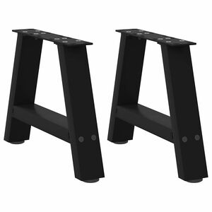 vidaXL Soffbordsben A-formade 2 st svarta 30x(30-31) cm st&aring;l
