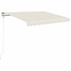 vidaXL Markis manuellt inf&auml;llbar 350x250 cm gr&auml;ddvit
