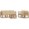 vidaXL Utomhussoffset 6 st Naturlig och Beige