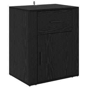 vidaXL Nattduksbord Svart Ek 35 x 50 x 60 cm Konstruerat tr&auml;