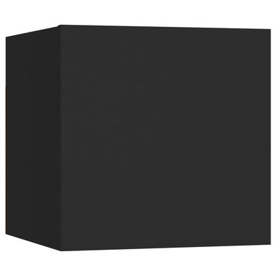 vidaXL Väggmonterade tv-skåp 4 st svart 30,5x30x30 cm