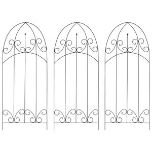 vidaXL V&auml;xtst&ouml;d 3 st svart 40x100 cm j&auml;rn