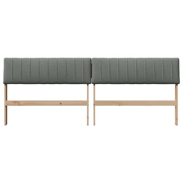 vidaXL Kl&auml;dd s&auml;nggavel M&ouml;rkgr&aring; 200 cm Massiv furu