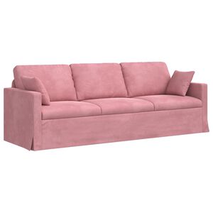 vidaXL Soffa Rosa 228 x 78 x 80 cm Sammet