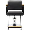 vidaXL Professionell fris&ouml;rstol svart konstl&auml;der