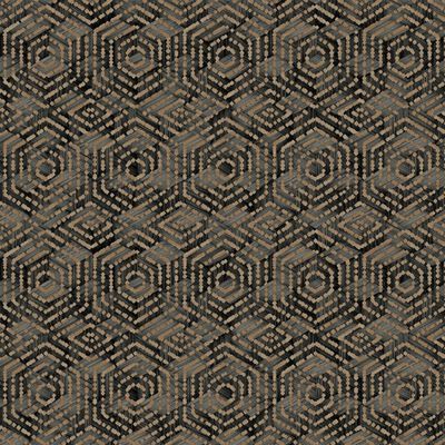 DUTCH WALLCOVERINGS Tapet geometrisk brun och svart