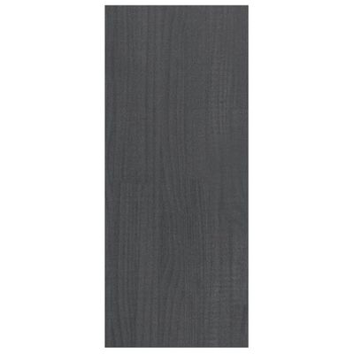 vidaXL Bokhylla/Rumsavdelare grå 100x30x71,5 cm furu