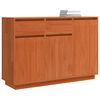 vidaXL Sideboard med l&aring;da Vaxbrun 110 x 34 x 75 cm Massiv furu