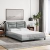 vidaXL Bed Frame without Mattress "Hvar" Light Grey 140x200 cm Fabric