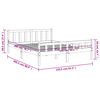 vidaXL Sängram utan madrass vaxbrun 150x200 cm massiv furu