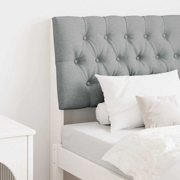 vidaXL Kl&auml;dd s&auml;nggavel Ljusgr&aring; 75 cm Massiv furu