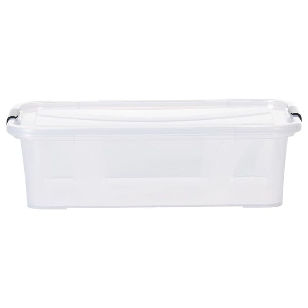 vidaXL F&ouml;rvaringsl&aring;dor med lock 5 st genomskinlig 7 L