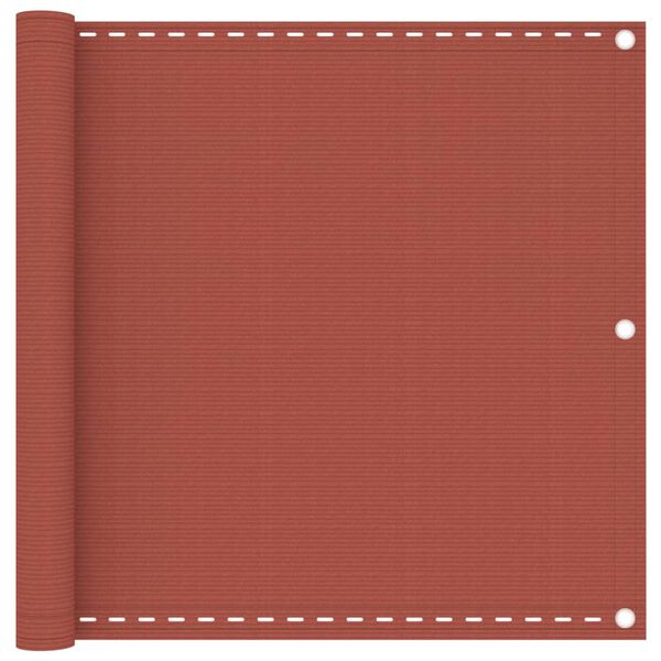 vidaXL Balkongsk&auml;rm terrakotta 90x600 cm HDPE