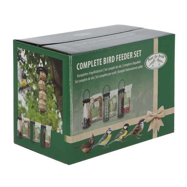 Esschert Design Komplett f&aring;gelmatare 3 delar set