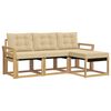 vidaXL Utomhussoffset 4 st Vit och Beige