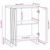 vidaXL Sideboard Vit 60 x 33,5 x 75 cm Massivt mangotr&auml;