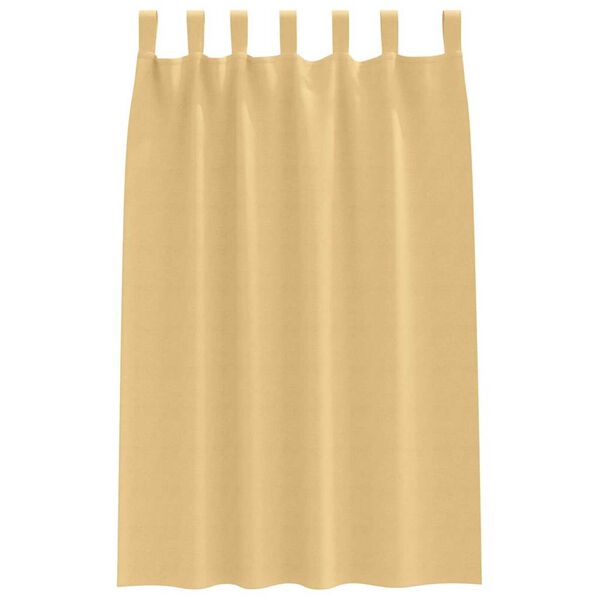 vidaXL M&ouml;rkl&auml;ggningsgardiner med Ringar 2 pcs Beige 175 x 140 cm