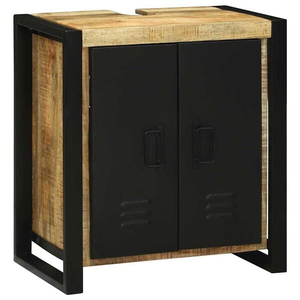 vidaXL Badrumsm&ouml;belset 4 pcs Brun 55 x 35 x 60 cm Massivt mangotr&auml;