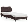 vidaXL Bed with Mattress "Hvar" Dark Brown 90x200 cm Fabric
