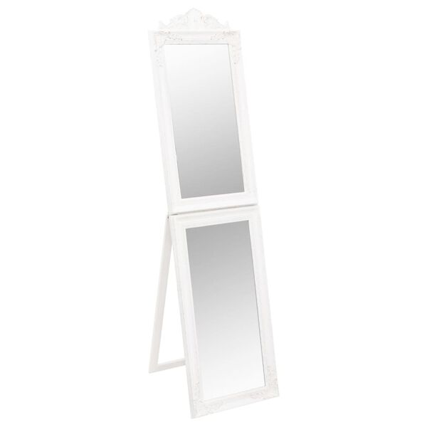 vidaXL Fristående spegel vit 50x200 cm