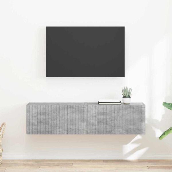 vidaXL TV V&auml;gghylla 2 pcs Betong 60 x 31 x 29.5 cm Konstruerat tr&auml;