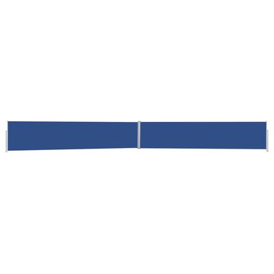 vidaXL Infällbar sidomarkis 170x1200 cm blå