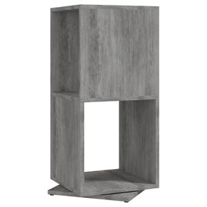 vidaXL Roterande hylla betonggr&aring; 34,5x34,5x75,5 cm konstruerat tr&auml;