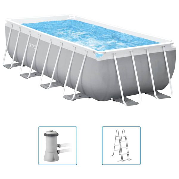 Intex Pool set Prism Frame rektangul&auml;r 400x200x122 cm