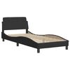 vidaXL Bed Frame with Headboard "Dover" Black 90x190 cm Velvet