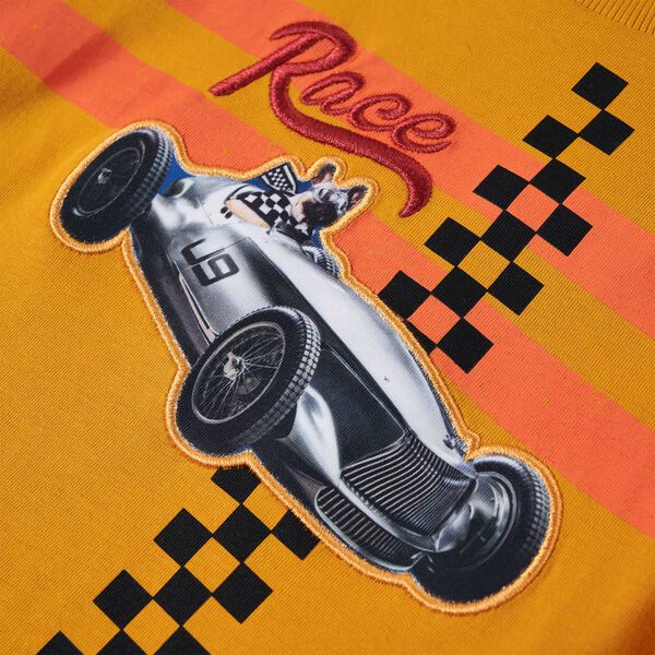 T-shirt med långa ärmar för barn ockra 92