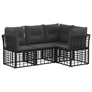 vidaXL Utomhussoffset Svart Polyester
