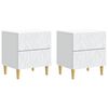 vidaXL S&auml;ngbord 2 pcs Vit 43 x 34,5 x 48 cm Konstruerat tr&auml;