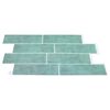 vidaXL Subwaytile 10 pcs Grågrön 29.4 x 21.4 cm Polyuretan och PET