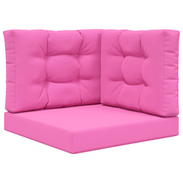 vidaXL Utomhus Soffa Kudde 3 pcs Rosa Polyester