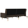 vidaXL B&auml;ddsoffa 2-sits med fotpall m&ouml;rkbrun tyg