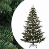vidaXL Konstgjord julgran med julkulor 210 cm 300 LED-lampor Varmvit