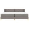 vidaXL B&auml;ddfj&auml;der med madrass med huvudgavel Taupe 200 x 200 cm tyg