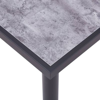 vidaXL Matbord svart och betonggrå 140x70x75 cm MDF