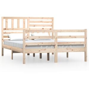 vidaXL S&auml;ngram utan madrass massivt tr&auml; 120x200cm