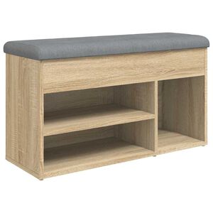 vidaXL Skob&auml;nk sonoma-ek 82x32x45,5 cm konstruerat tr&auml;
