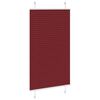 vidaXL Plisserad persienn Bordeaux r&ouml;d 80x150 cm tyg bredd 79,4 cm