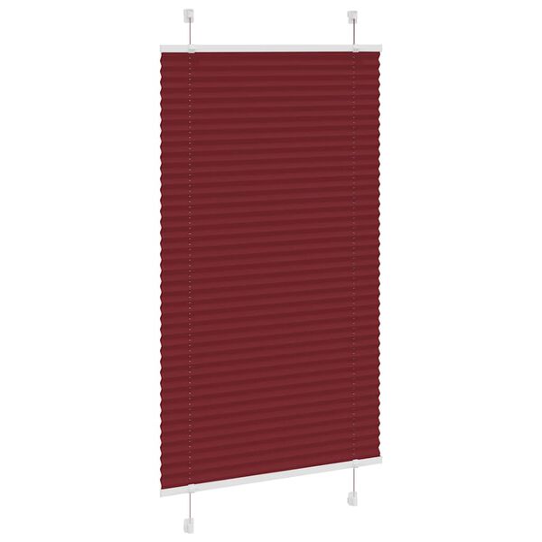vidaXL Plisserad persienn Bordeaux r&ouml;d 80x150 cm tyg bredd 79,4 cm