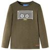 T-shirt med l&aring;nga &auml;rmar f&ouml;r barn khaki melange 116