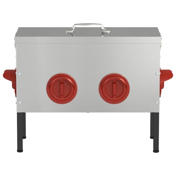 vidaXL H&ouml;nsfodertr&aring;g Silver 41,5 x 20,5 x 33 cm Galvaniserat St&aring;l