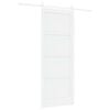 vidaXL Skjutd&ouml;rr 83 x 211 cm Konstruerat tr&auml; Vit