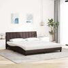 vidaXL Bed with Mattress "Hanko" Dark Brown 180x200 cm Fabric