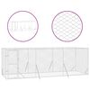 vidaXL Hundg&aring;rd f&ouml;r utomhusbruk silver 6x2x2 m galvaniserat st&aring;l