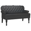 vidaXL Chesterfield B&auml;nk Svart 119,5 x 64,5 x 75 cm Konstl&auml;der