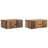 vidaXL V&auml;ggmonterat S&auml;ngbord 2 pcs Gammalt tr&auml; 49 x 34,5 x 20 cm